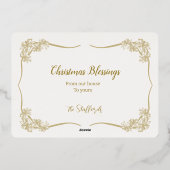 Sheer Floral Lace Holiday Kaart (Achterkant)