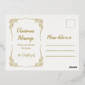 Sheer Floral Lace Holiday Post Kaart (Achterkant)