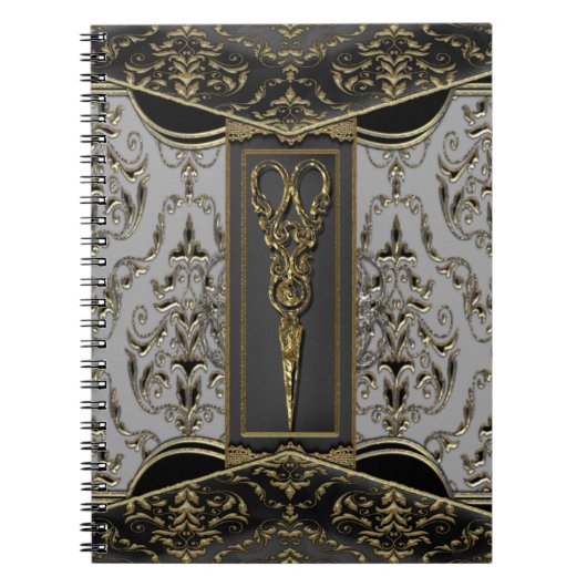 Sheer Hazlehurst Antiqued Scissors Posh Notitieboek (Voorkant)