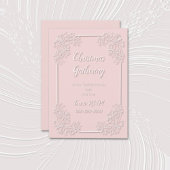 Sheer Poinsettia Lace Blush Invitation