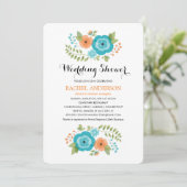 Sheer Summer Flowers | Trouwdouche Kaart (Staand voorkant)