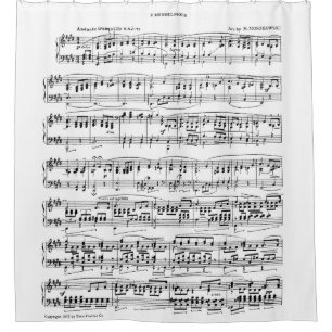 Sheet Music Shower Curtain Douchegordijn