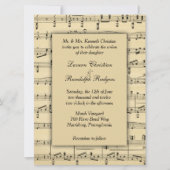 Sheet Music Wedding Uitnodiging (Voorkant)