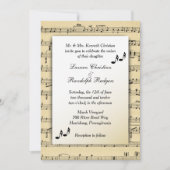 Sheet Music Wedding Uitnodiging (Voorkant)