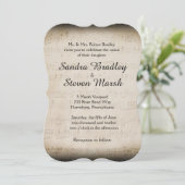 Sheet Music Wedding Uitnodiging (Staand voorkant)