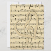 Sheet Music Wedding Uitnodiging (Achterkant)