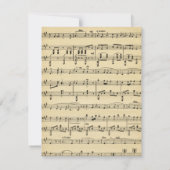 Sheet Music Wedding Uitnodiging (Achterkant)