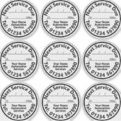 Sheet van de volgende auto service te wijten voorr sticker (Voorkant)