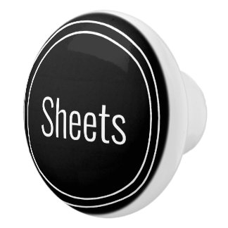 Sheets Black and White Text Template Keramische Knop
