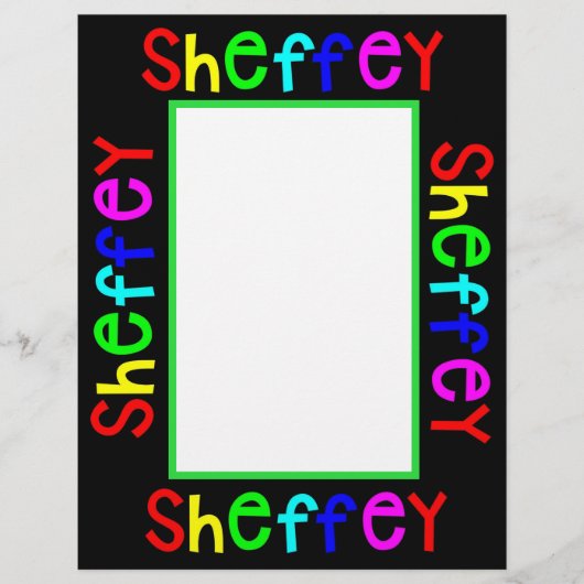 Sheffey Bold Rainbow Fonts Briefhoofd (Voorkant)