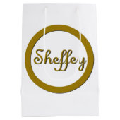 Sheffey Monogram in Gold Medium Cadeauzakje (Achterkant)
