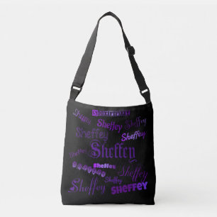 Sheffey Paarse Fonts Crossbody Tas