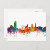 Sheffield England Skyline Briefkaart (Voorkant / Achterkant)
