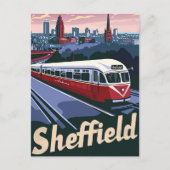 Sheffield Groot-Brittannië reisillustratie Briefkaart (Voorkant)