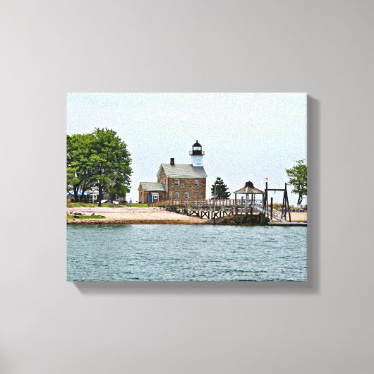 Sheffield Island Lighthouse, Connecticut Canvas Afdruk (Voorkant)