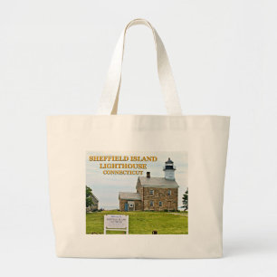 Sheffield Island Lighthouse, Connecticut Grote Tote Bag