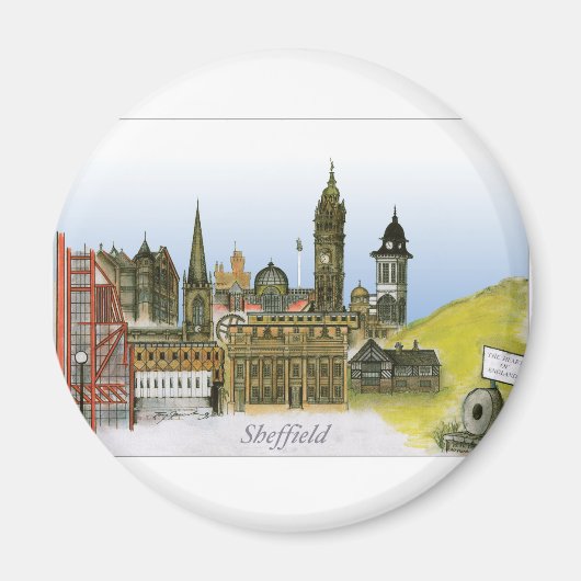 Sheffield - South Yorkshire, Tony Fernandes Magneet (Voorkant)