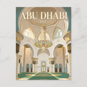 Sheikh Zayed Grootschalige Moskee VAE Briefkaart