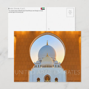 Sheikh Zayed-moskee, Abu Dhabi, VAE Reis Briefkaart