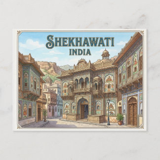 Shekhawati India Reisansichtkaart Briefkaart