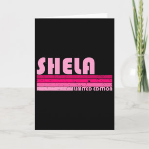 Shela Naam Persoonlijke Retro Vintage 80s 90s Gebo Kaart