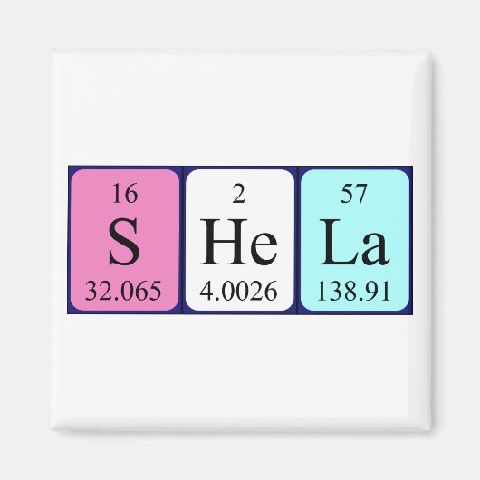 Shela periodieke table name magnet magneet (Voorkant)