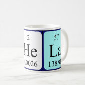 Shela tasse de nom de table périodique (Devant droit)