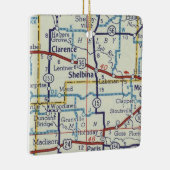 Shelbina MO  kaart Keramisch Ornament (Rechts)