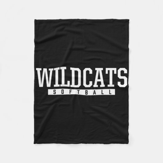 Shelby County Wildcats Softll Hs Fleece Deken (Voorkant)