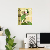 Shelby, Dame Art déco des années 1920 en Jaune et  (Bureau à domicile)