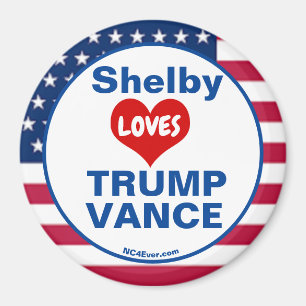 Shelby HOUDT VAN TRUMP VANCE patriottisch Magneet