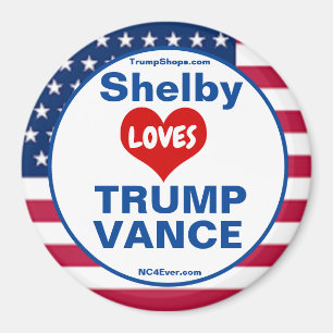 Shelby HOUDT VAN TRUMP VANCE patriottisch Magneet