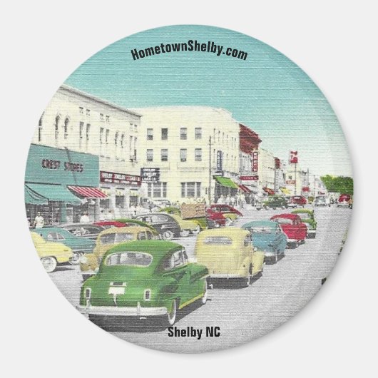 Shelby NC Magnet Magneet (Voorkant)