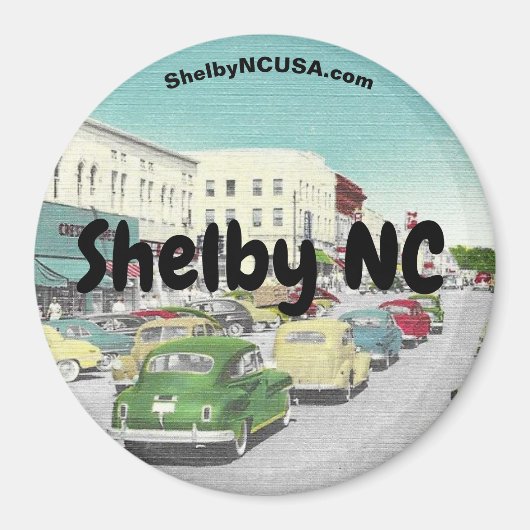 Shelby NC Magnet Magneet (Voorkant)