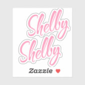 Shelby Nom décoratif en rose x2 Sticker (Feuille)