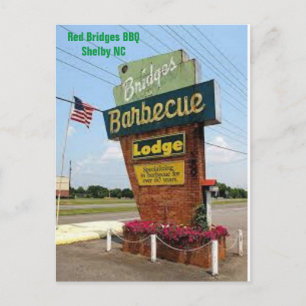 Shelby North Carolina NC Red Bridges Briefkaart