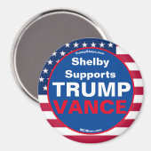 Shelby ondersteunt TRUMPS VANCE koelkast Magneet (Voorkant / Achterkant)
