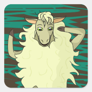 Shelby Sheep Vierkante Sticker