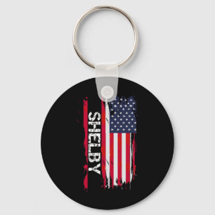 Shelby Vlag Amerika Sleutelhanger