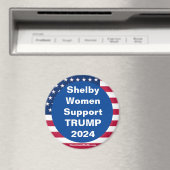 Shelby Women Support TRUMP 2024 Patriotic Magnet (In Situ (Lave-vaisselle))