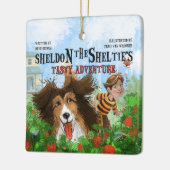 Sheldon de Sheltie Keramisch Ornament (Links)