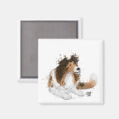 Sheldon de Sheltie Magneet (Voorkant / Achterkant)