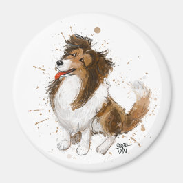 Sheldon de Sheltie Magneet