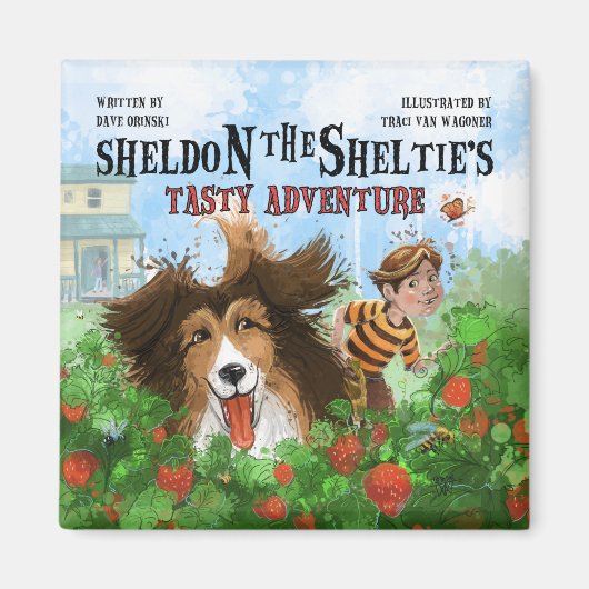 Sheldon de Sheltie Magneet (Voorkant)