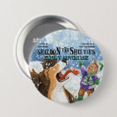 Sheldon de Sheltie Ronde Button 7,6 Cm (Voorkant /achterkant)
