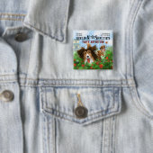 Sheldon de Sheltie Vierkante Button 5,1 Cm (In situ)