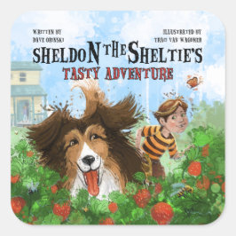 Sheldon de Sheltie Vierkante Sticker