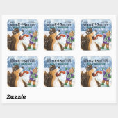 Sheldon de Sheltie Vierkante Sticker (Vel)