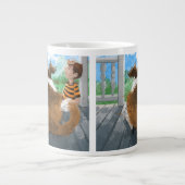 Sheldon en David ontspannen Extra Grote Beker (Voorkant)