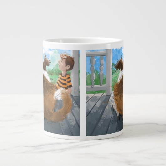 Sheldon en David ontspannen Extra Grote Beker (Voorkant)